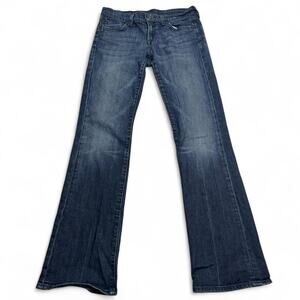 7 For All Mankind Vintage Low Rise Boot Cut Slightly Flared Jeans Womens Size 28